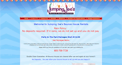 Desktop Screenshot of jumpingjoesbouncehouserentals.com